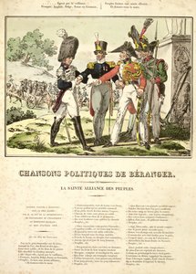 A Santa Aliança das Nações, de Canções Políticas de Beranger, 1815-1818 de Belgian School