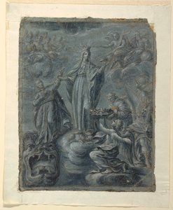 Desenho, Reto: Coroação da Virgem, ca. 1630