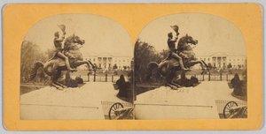 A estátua equestre colossal de bronze do general Andrew Jackson de Bell and Brother