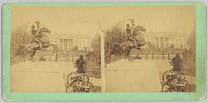 A estátua equestre colossal de bronze do general Andrew Jackson de Bell and Brother