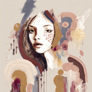 Retrato de uma mulher abstrata de Bella Eve