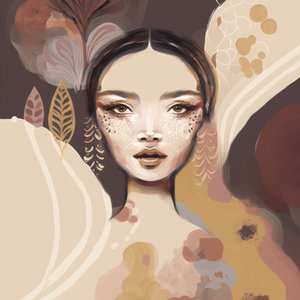 Retrato de uma mulher boémia de Bella Eve