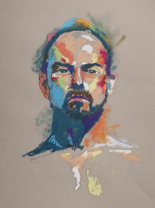 Estudo de cor 10, 2023 (pastel sobre papel)