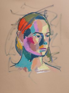Estudo de cor 17, 2023 (pastel sobre papel)