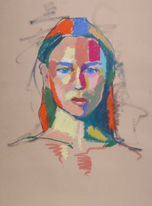 Estudo de cor 18, 2023 (pastel sobre papel)
