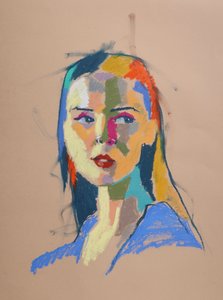 Estudo de cor 20, 2023 (pastel sobre papel)