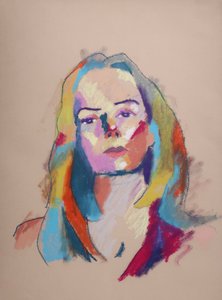 Estudo de cor 8, 2023 (pastel sobre papel)