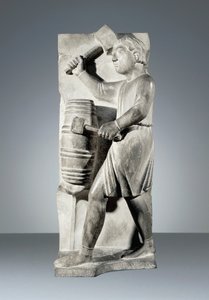 Agosto, estátua do Ciclo dos Meses, Batistério de Parma