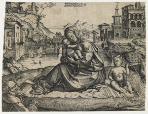 A Sagrada Família com o Menino São João em uma Paisagem, c. 1506-1512