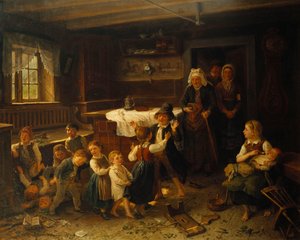 Crianças brincando no interior, 1873