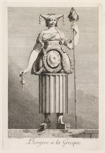 Masquerade à la Grecque: Shepherdess à la Grecque Placa 4, 1771. de Benigno Bossi