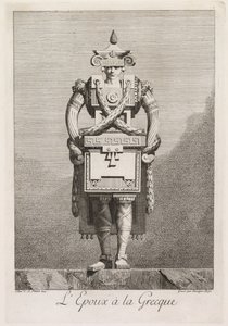 Mascarada grega: LEpoux à la Grecque Plate 7, 1771.