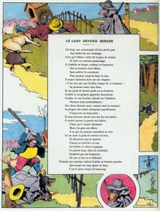 The Wolf Turned Shepherd, ilustração de 