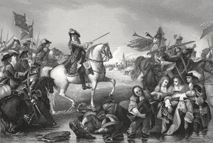 Batalha do Boyne, gravada por W. French (litho)