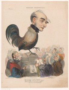Caricatura de Paul de Kock Caricaturas de famosos de Le Charivari (título da série) Panthéon Charivarique (título da série no objeto) de Benjamin