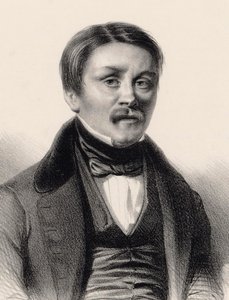 Retrato do organista e compositor Hippolyte Monpou 1804-1841 , 1840. de Benjamin