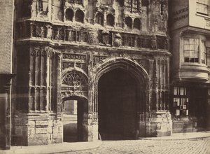 Christchurch Gateway, Canterbury, 1854, impresso em 1857 (fotografia) de Benjamin Brecknell Turner