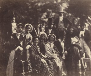 Grupo de casamento,c. 1852 ou 1853 (foto) de Benjamin Brecknell Turner