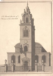 A Igreja Paroquial de St. James Garlickhythe, c.1750 (gravura)