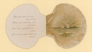 Ilustração para folheto intitulado Sea Shells (cor litho)