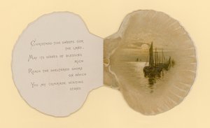 Ilustração para folheto intitulado Sea Shells (cor litho)