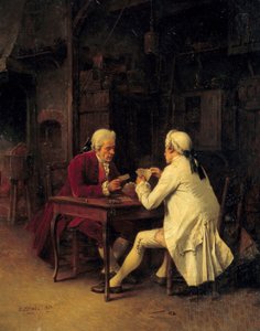 Pintura por Eugene Fichel (1826-1895) 1863 Sol. 0,27x0,22 m