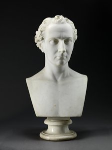 Busto de retrato do irmão do artista, o escultor John Gibson (1790-1866) 1837-38 (mármore de Carrara) de Benjamin Gibson