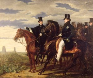 O Duque de Wellington descreve o Campo de Waterloo ao Rei George IV (1762-1830) 1844