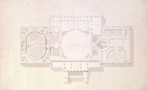 Plano da História Principal do Capitólio, EUA, 1806