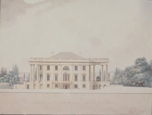 O pórtico sul da casa do presidente, 1807