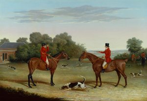 O mestre com cães fora dos canis (óleo sobre tela) de Benjamin Herring