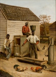 Barnyard Cock Fight, 1860 de Benjamin J. Severance