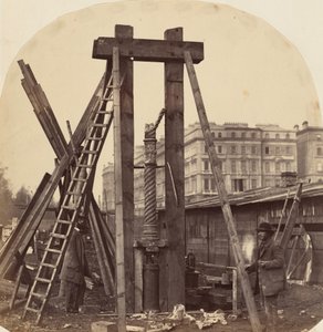 Construção da Exposição Internacional de 1862 em South Kensington,1862 (foto) de Benjamin L. Spackman