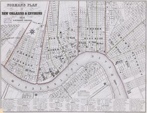 O plano de Norman para Nova Orleans e arredores de Benjamin Moore Norman