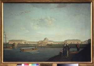 O Palácio Tauride visto do Neva (São Petersburgo). Pintura de Benjamin Paterssen (1748-1815), óleo sobre tela de Benjamin Patersson