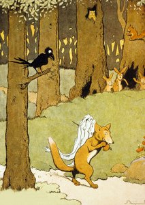 Renard e as enguias, ilustração de 