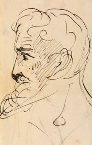 Estudo do Retrato, do Perfil de um Homem de Benjamin Robert Haydon