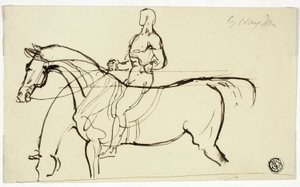 Esboço de cavalo e cavaleiro de Benjamin Robert Haydon