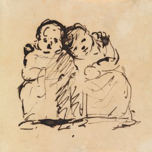 Estudo de duas crianças de Benjamin Robert Haydon
