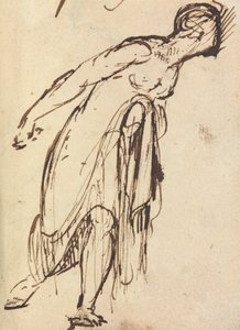 Estudo de uma figura inclinada de Benjamin Robert Haydon