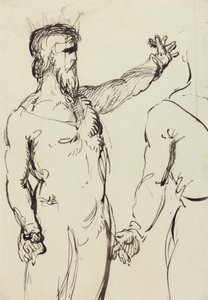 Estudo de um Homem com Braço Extendido de Benjamin Robert Haydon