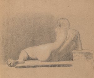 Estudo de uma Figura Reclinada, Nua de Benjamin Robert Haydon