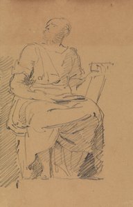 Estudo de uma figura sentada de Benjamin Robert Haydon