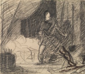 O assassinato de Duncan - Macbeth com o corpo (e a aproximação de Lady Macbeth) de Benjamin Robert Haydon