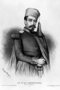 Retrato de Louis Jucault de Lamoriciere (1806-1865), general francais (desenho)