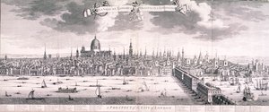 Vista panorâmica de Londres, 1710