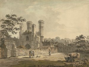 Vista Sudeste da Porta do Mosteiro de Santo Agostinho, Canterbury, Kent de Benjamin Thomas Pouncey