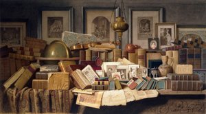 A Connoisseurs Corner (lápis e aquarela) de Benjamin Walter Spiers