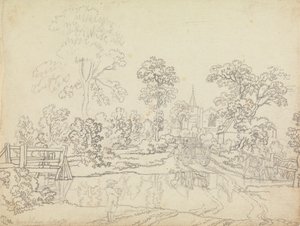 Um Ford em Wrentham, Suffolk de Benjamin West