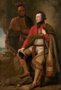 Coronel Guy Johnson e Karonghyontye Capitão David Hill, 1776. de Benjamin West